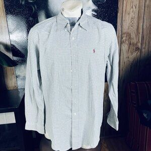 VTG Polo Ralph Lauren Shirt Men XL Button Up Plaid Flannel Long Sleeves